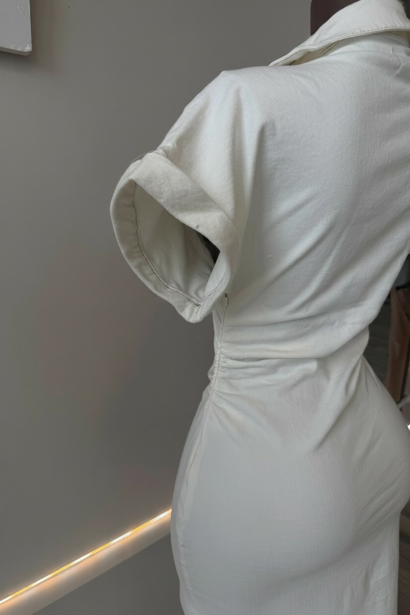 Rebel Ivory Denim Midi Dress