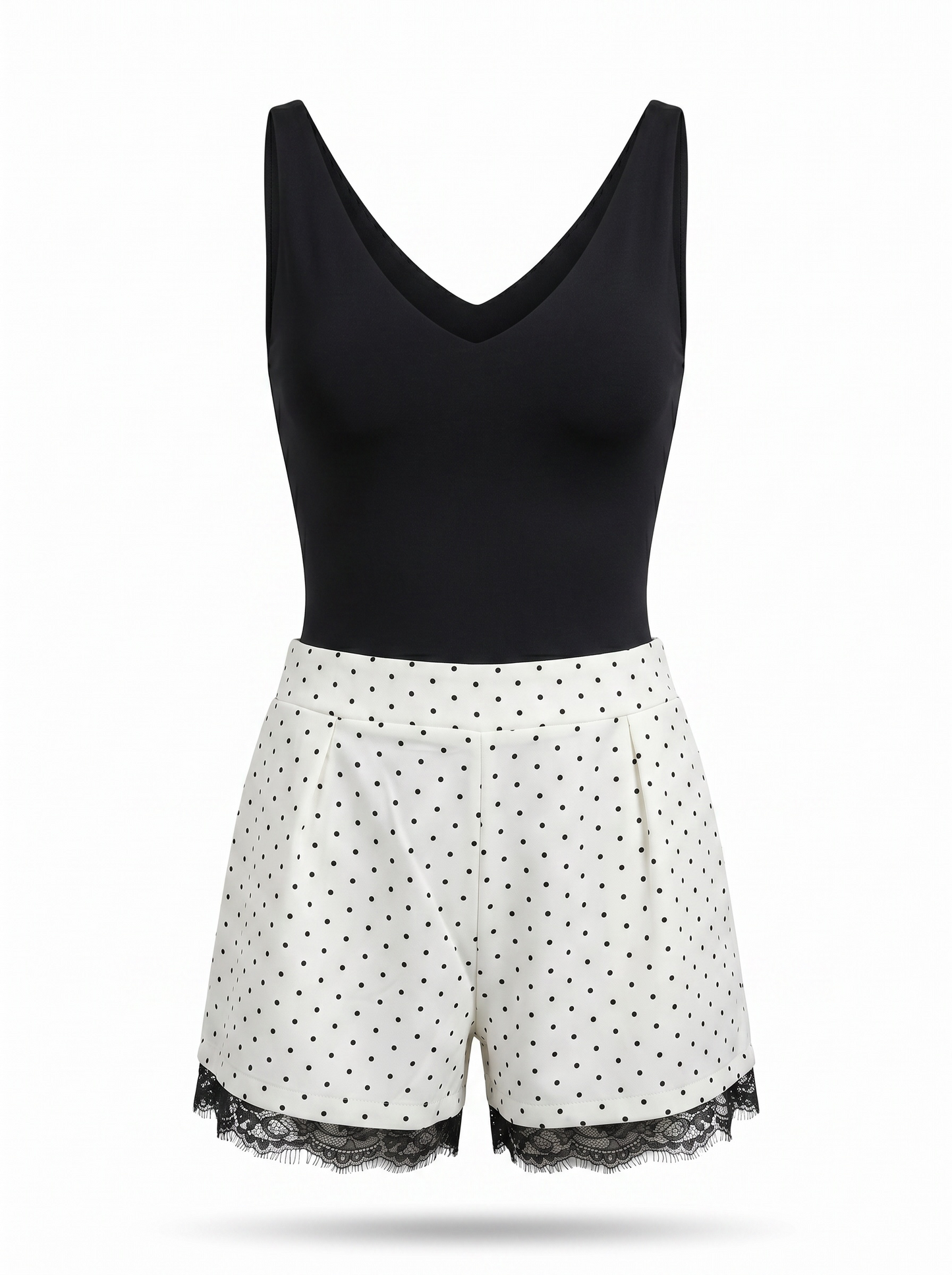 Rebel Sweetheart White Polka Dot Shorts
