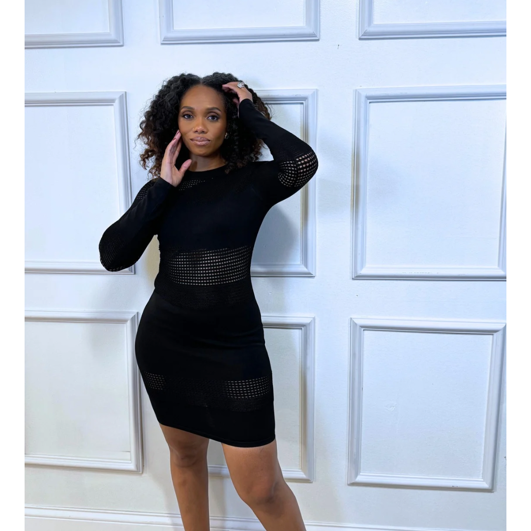 Knitted Thick Mini Sweater Dress