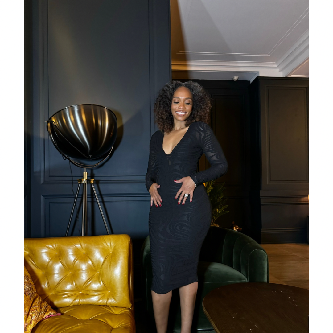 Jacquard Burnout Midi Dress