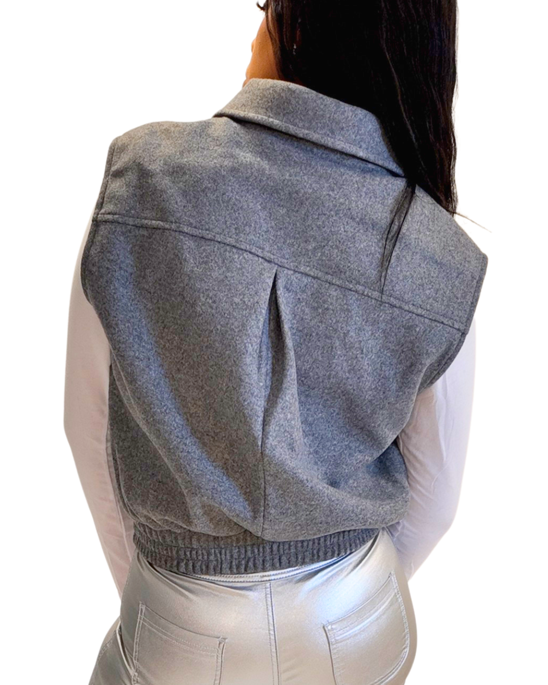 Grey Collar Vest