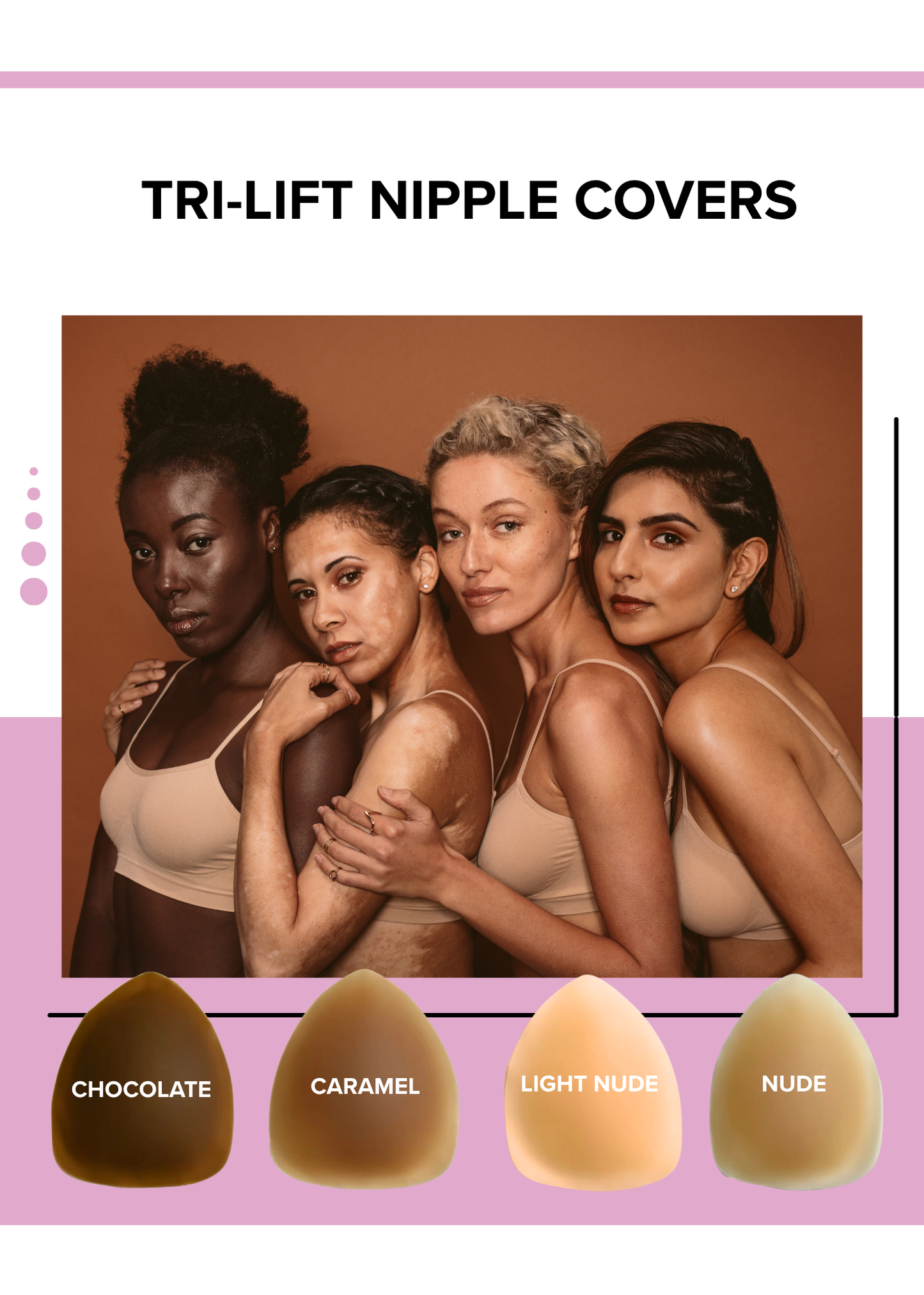 Tri-Lift Nipple Covers - Light Nude