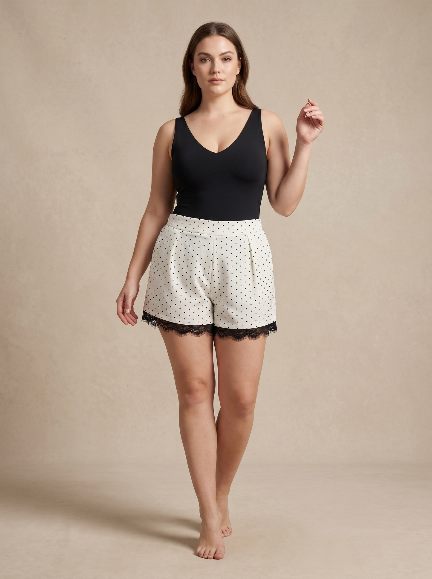 Rebel Sweetheart White Polka Dot Shorts