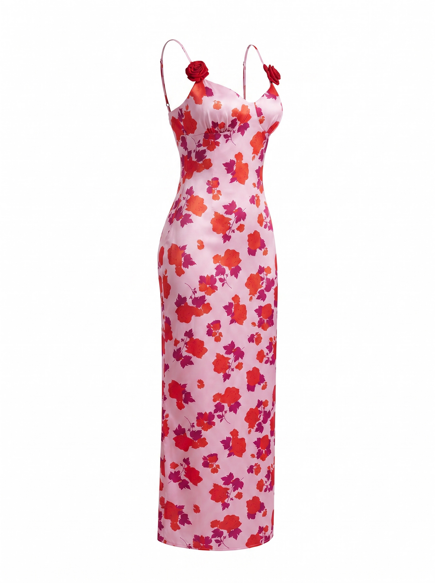 Rebel Rosé Garden Satin Maxi Dress