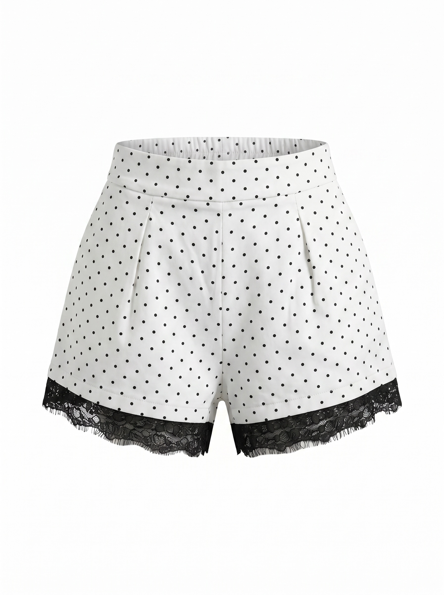 Rebel Sweetheart White Polka Dot Shorts