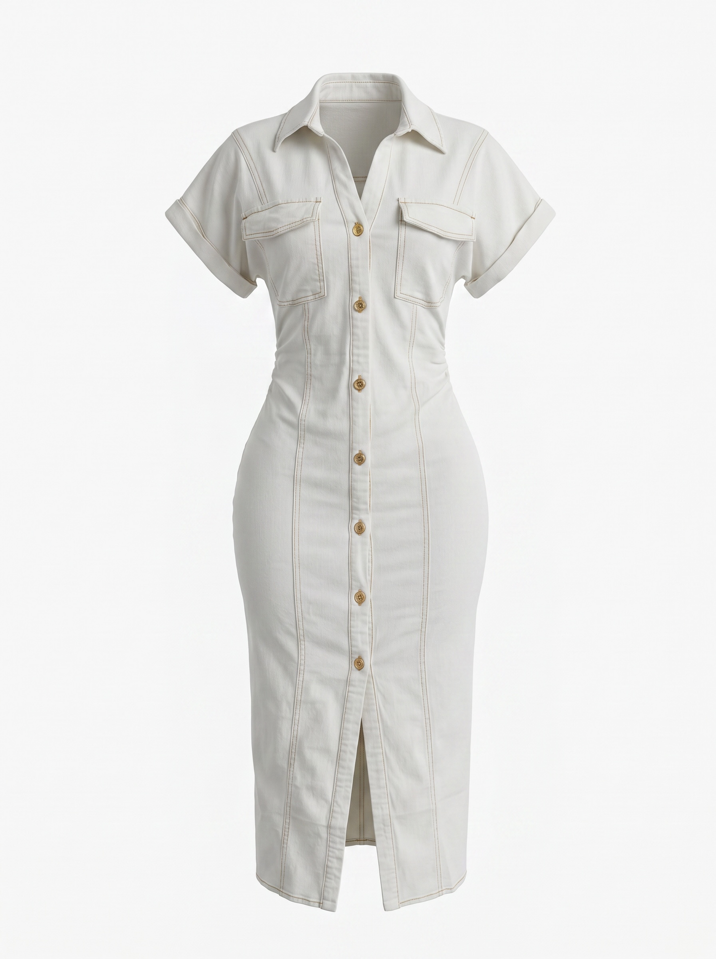 Rebel Ivory Denim Midi Dress