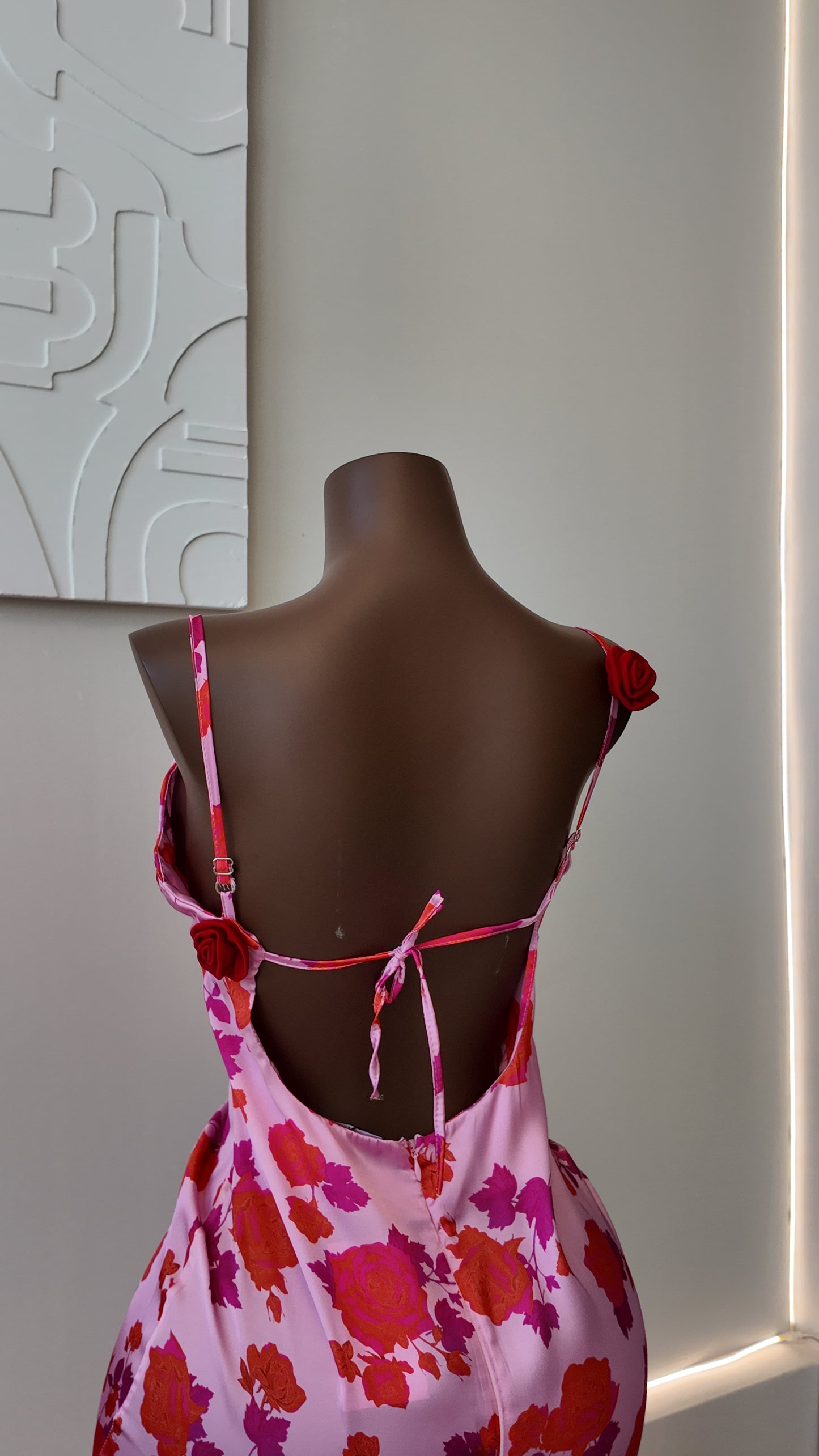 Rebel Rosé Garden Satin Maxi Dress